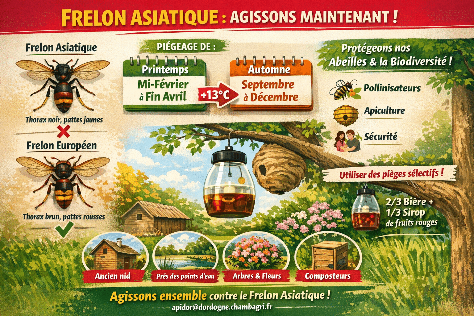 Sensibilisation au frelon asiatique et actions à entreprendre