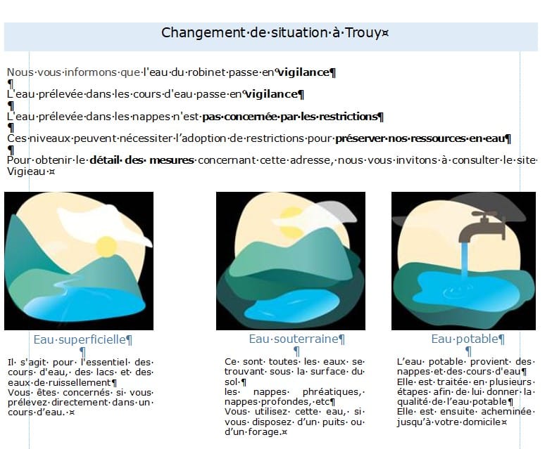 eau 15 juin 2026