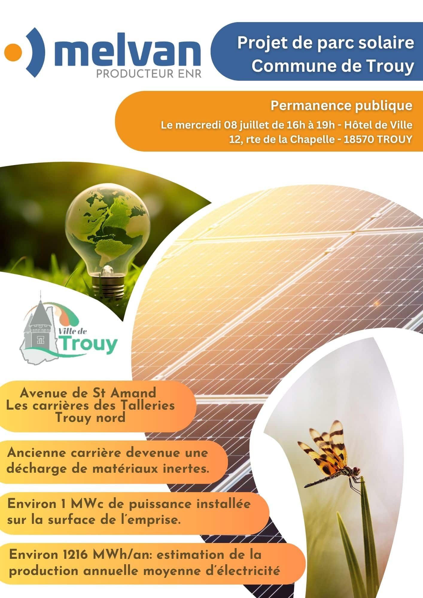 Projet de parc solaire Commune de Trouy