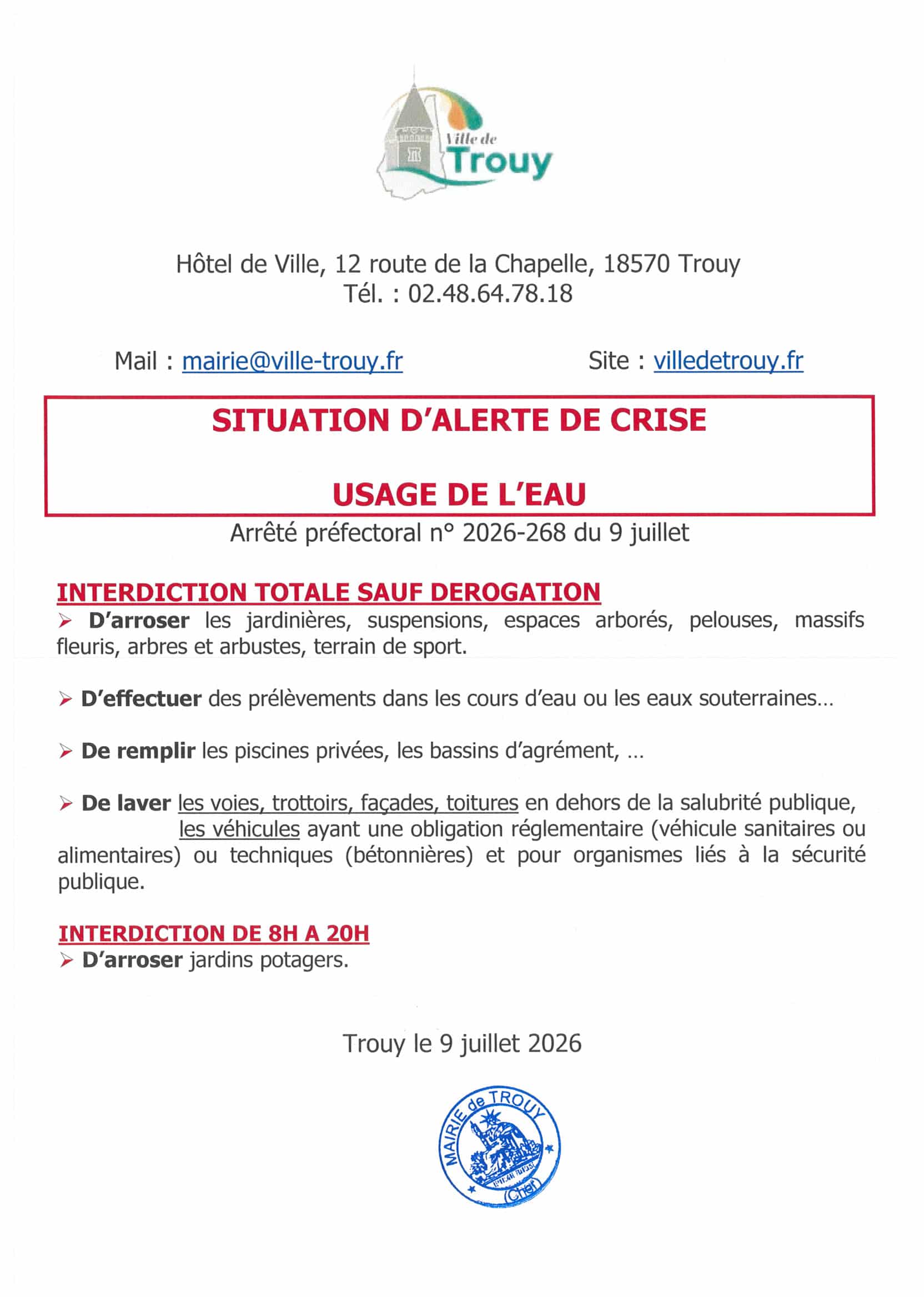 eau crise