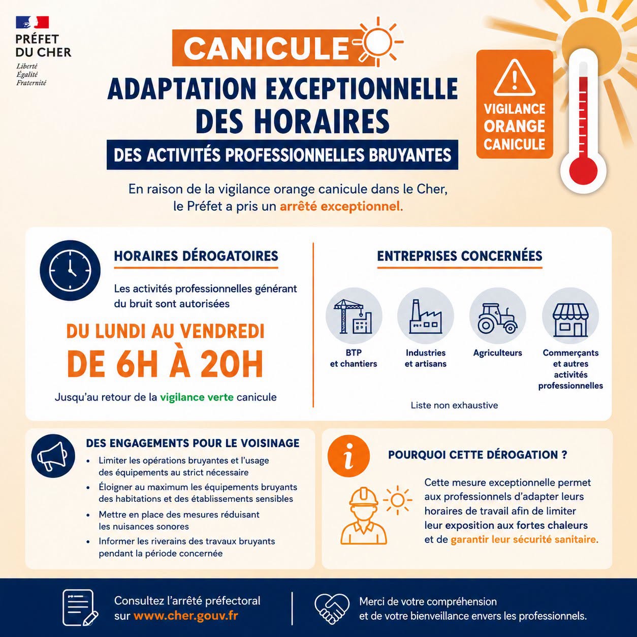 horaires bruit