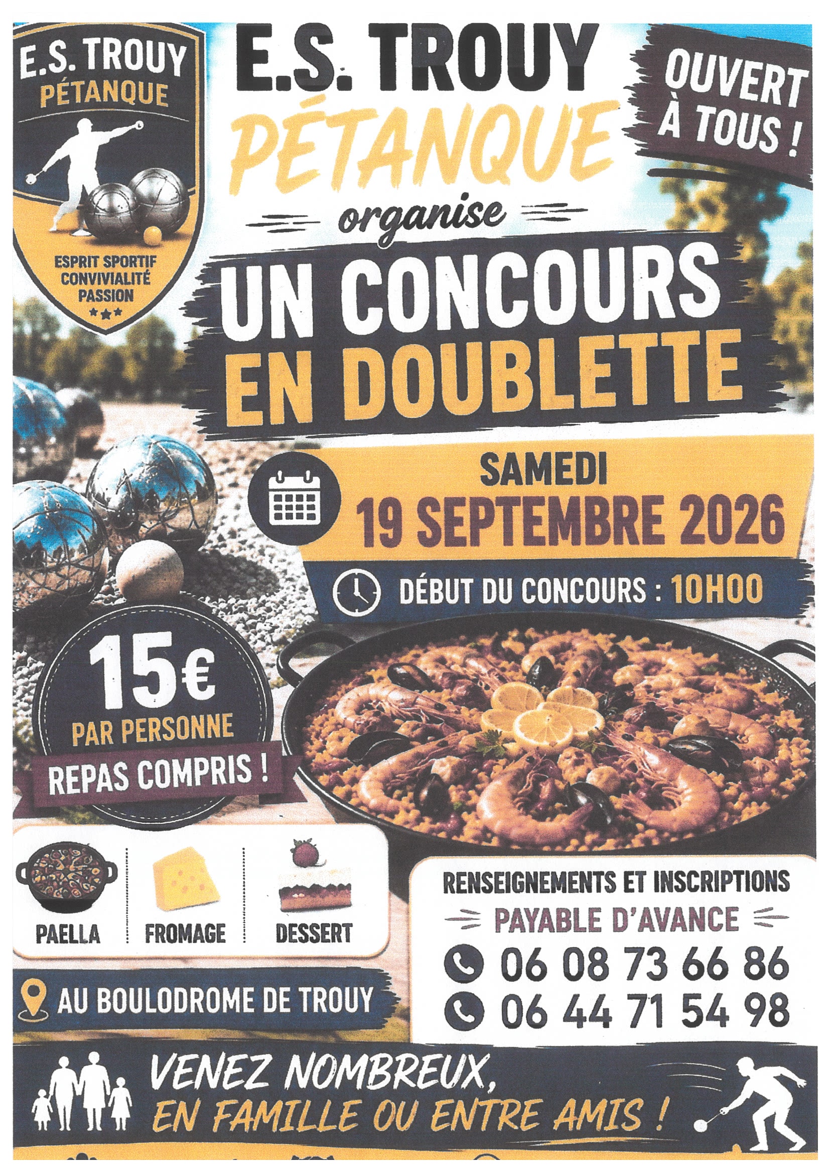 EST Pétanque septembre