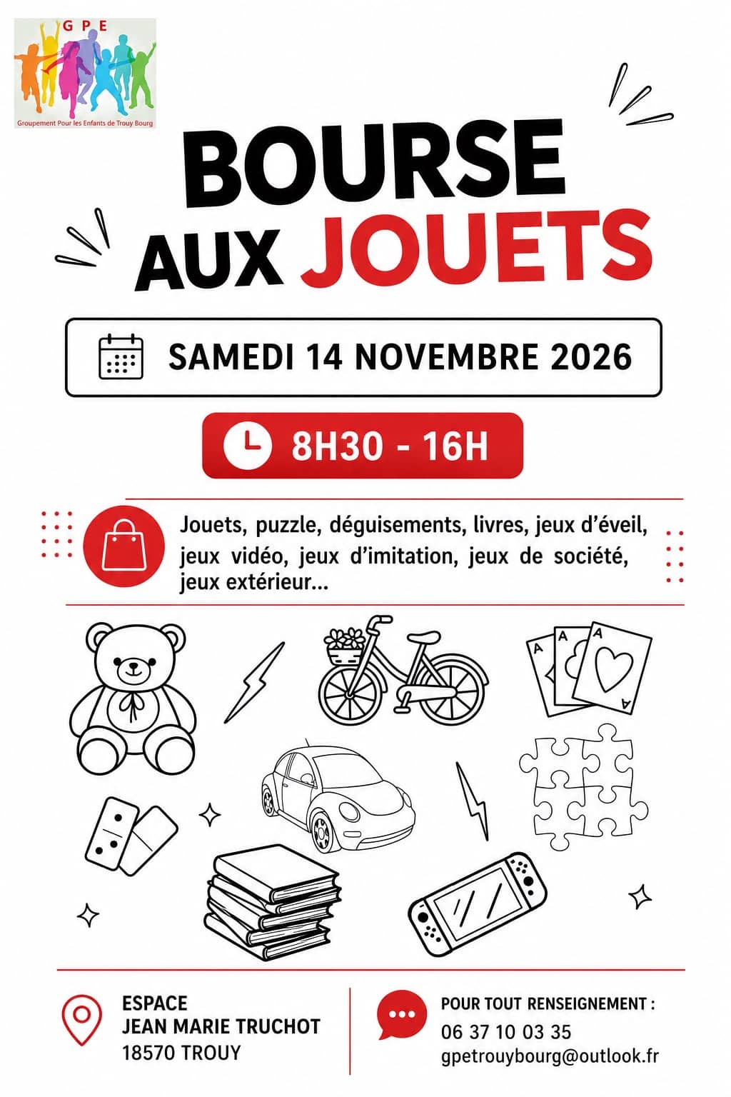 Bourse aux jouets 14 nov 26