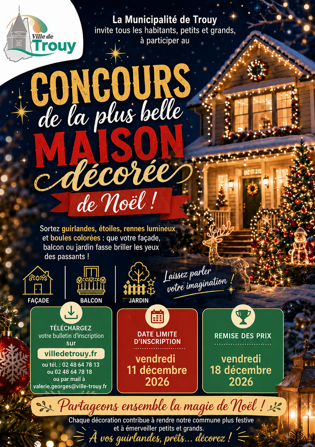 maisons décorées de Noêl